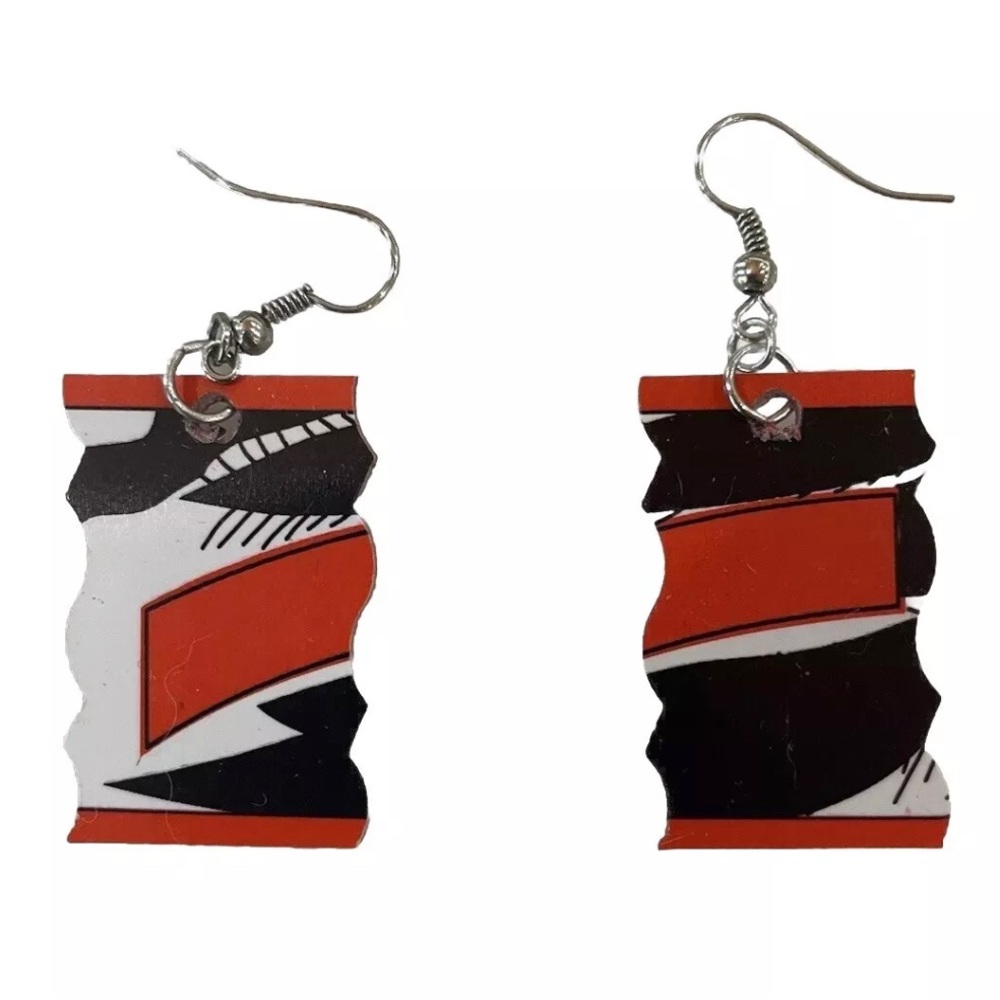🆕Handmade Asymmetrical Hanging Earrings Japanese Theme